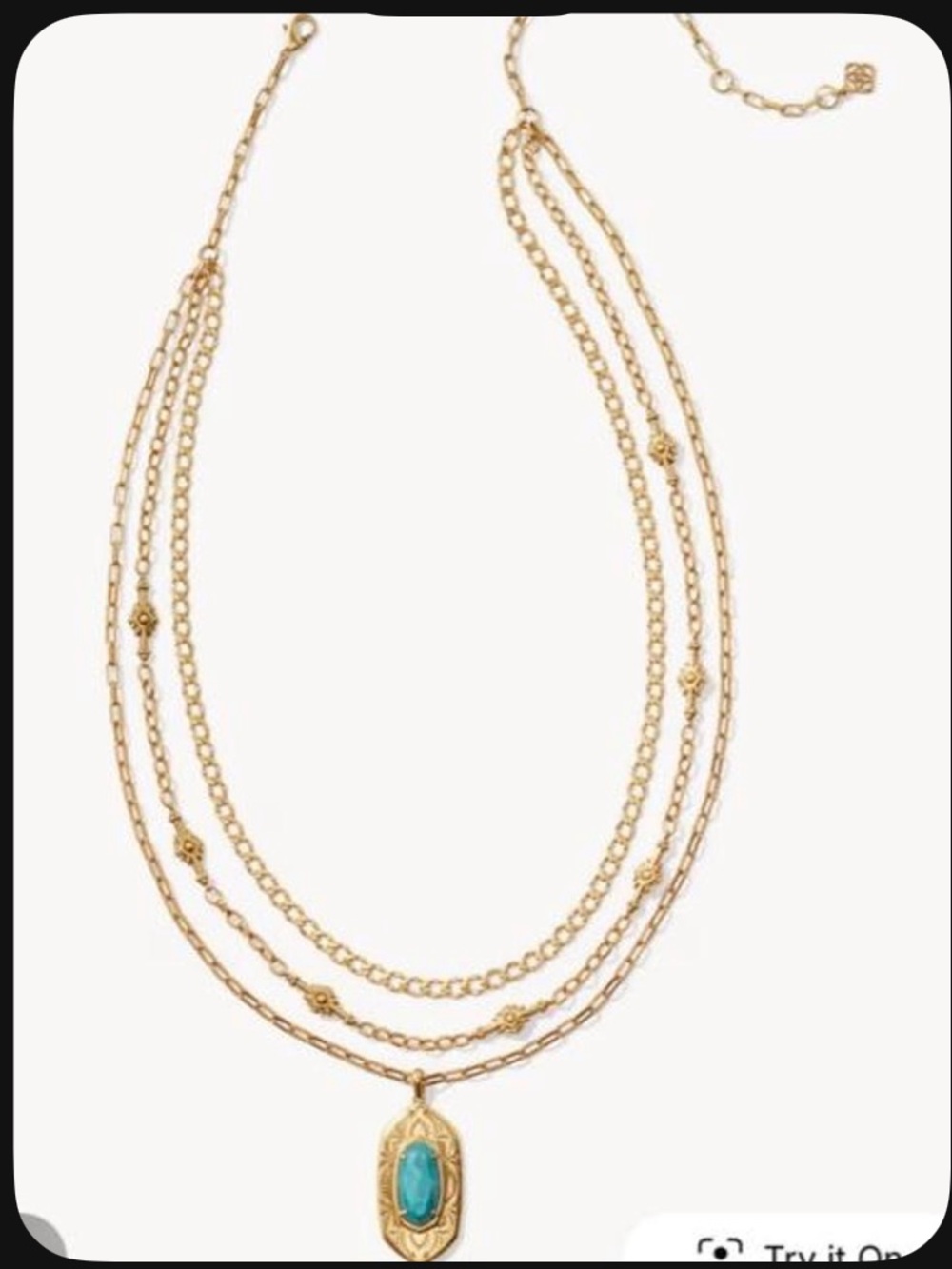 Kendra Scott Keziah Vintage Gold Multi Strand Necklace